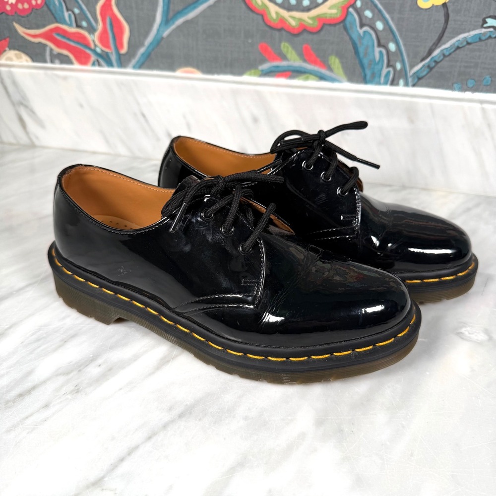 Dr. Martens 1461 Patent Lamper Black 3-Eye Oxford Shoes Women 8 EU 39